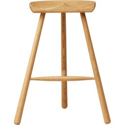 Tabouret de bar en chêne blanc huilé 68 cm Shoemaker - Form & Refine