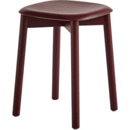 Tabouret en bois de chêne bordeaux Soft Edge 72 - HAY