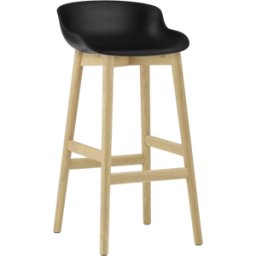Tabouret de bar en chêne laqué et pp noir 75 cm Hyg - Normann Copenhagen