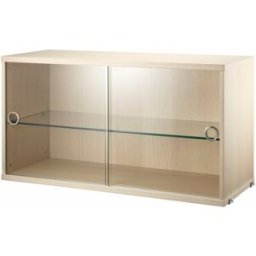 Caisson en frêne avec 2 portes vitrées - String furniture