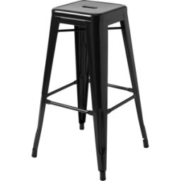 Tabouret en acier noir foncé 75cm - Tolix