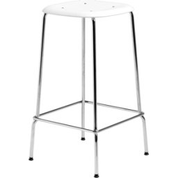 Tabouret blanc et acier 65 cm Soft Edge 85 - Hay