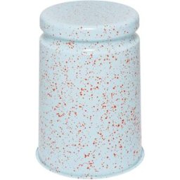 Tabouret en acier bleu tacheté orange rouge Last Stool - Hem