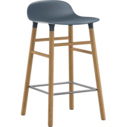 Tabouret de bar en chêne naturel et pp bleu 65 cm Form - Normann Copenhagen