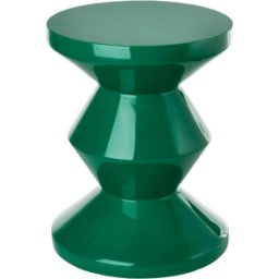 Tabouret vert laqué Zig Zag - Pols Potten