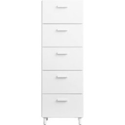 Commode haute en bois mdf blanc 41x121,5cm Relief - String furniture