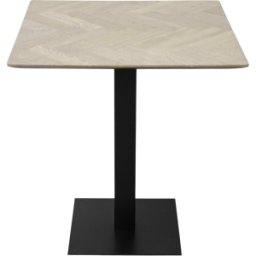 Table à manger carré en acier noire 70 cm Herringbone - Versmissen