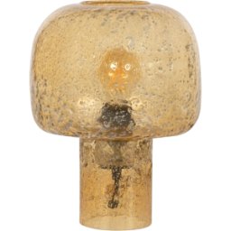 Lampe de table en verre volcanique ambre 31cm Mushroom - Versmissen