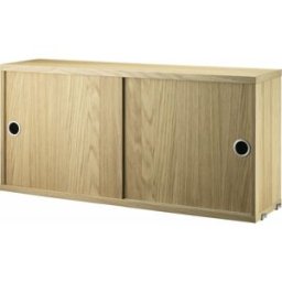 Caisson 2 portes coulissantes en chêne 78 x 20 x 37 cm - String furniture
