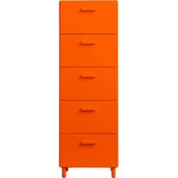 Chiffonnier en bois mdf orange 41x121,5cm Relief - String furniture