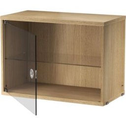 Caisson en chêne et porte vitrée 58x42x30cm String System - String furniture