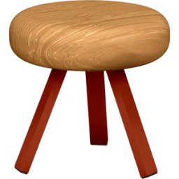 Tabouret en chêne et acier terracotta 35 cm Smack - Matière Grise
