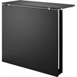 Table pliante en frêne teinté noir et pieds noirs en acier - String furniture