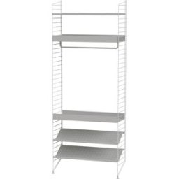Etagère modulable en acier gris 80 x 200 x 30 cm Combinaison D - String furniture
