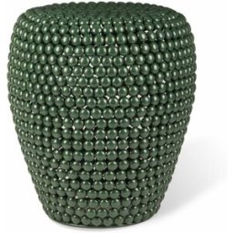 Tabouret en métal vert foncé à pois Dot - Pols potten