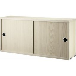 Caisson 2 portes coulissantes en frêne 78 x 20 x 37 cm - String furniture