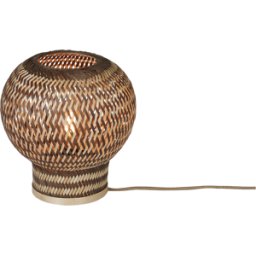 Lampe de table en bambou naturel et marron 25x27cm Barbados - Good & Mojo