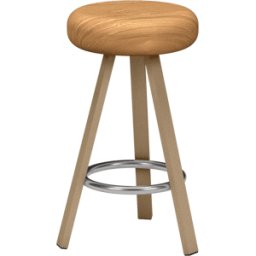 Tabouret haut en chêne et acier sable 65 cm Smack - Matière Grise