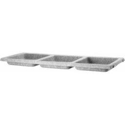 Bac de rangement en feutrine gris clair 78 x 30 cm - String furniture