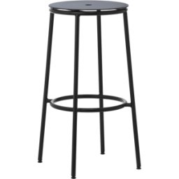 Tabouret de bar en acier et aluminium noir 75 cm Circa noir Aluminum - Normann Copenhagen