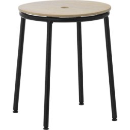 Tabouret en chêne et acier noir 45 cm Circa Oak - Normann Copenhagen