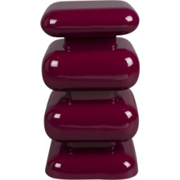 Tabouret en fer bordeaux 29x49cm Stubby - Dutchbone