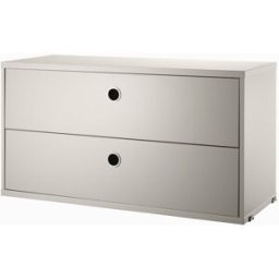 Caisson 2 tiroirs en MDF beige l78 cm - String furniture