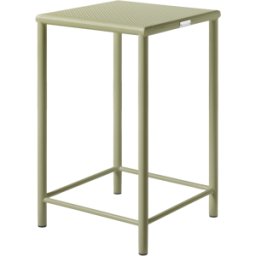 Tabouret de bar carré en acier tressé vert jonc 65cm T37 - Tolix