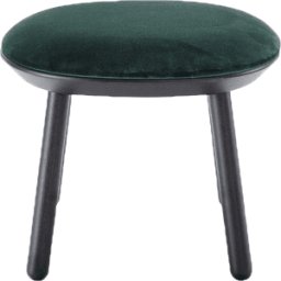 Tabouret en velours vert Naïve - Emko