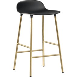 Tabouret de bar en laiton et pp noir 65 cm Form - Normann Copenhagen