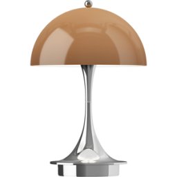 Lampe portable marron et chrome Panthella 160 Portable V3 - Louis Poulsen