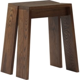 Tabouret en frêne teinté marron 46cm Let - Normann Copenhagen