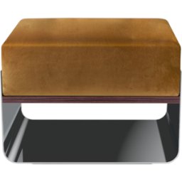 Tabouret bas en velours honey et inox 53x38x36cm Stellar - RED Edition