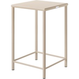 Tabouret de bar carré en acier tressé gris beige 65cm T37 - Tolix