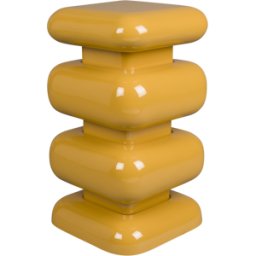 Tabouret en fer jaune 29x49cm Stubby - Dutchbone