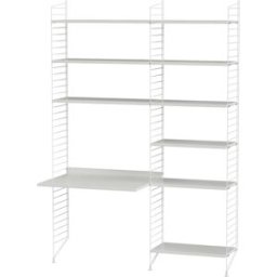 Bureau modulable blanc 140 x 200 x 58 cm Combinaison B - String furniture