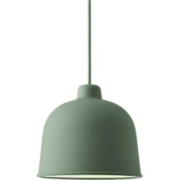 Suspension LED en fibre de bambou vert Grain - Muuto
