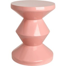 Tabouret rose laqué Zig Zag - Pols Potten
