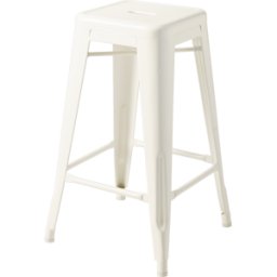 Tabouret en acier blanc perlé 65cm - Tolix