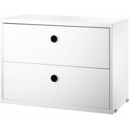 Caisson 2 tiroirs en mdf blanc l58 cm - String furniture