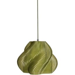 Suspension vert olive et chrome 30 cm Soft serve 03 - Crème atelier