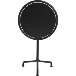 Table de jardin ronde en aluminium laqué gris anthracite 55x74cm Deville - HAY