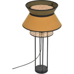 Lampe Cannage Kaki/Curry Market Set Singapour D30Cm. - Market Set