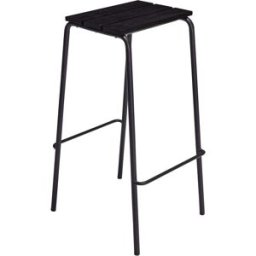 Tabouret de bar en bois de frêne et métal noir Stilt - Hübsch