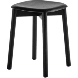 Tabouret noir en bois de chêne Soft Edge 72 - HAY