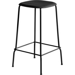Tabouret plaque chêne et acier noir 65 cm Soft Edge 80 - Hay