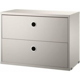 Caisson 2 tiroirs en MDF beige l58 cm - String furniture