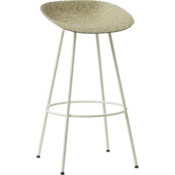 Tabouret de bar recyclable en herbes marines et acier crème 75cm Mat - Normann Copenhagen