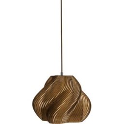 Suspension marron caramel et chrome 25 cm Soft serve 02 - Crème atelier