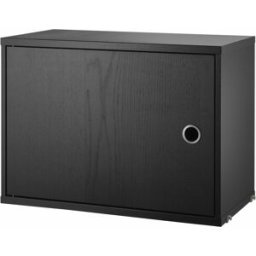 Caisson en bois noir avec porte battante - String furniture